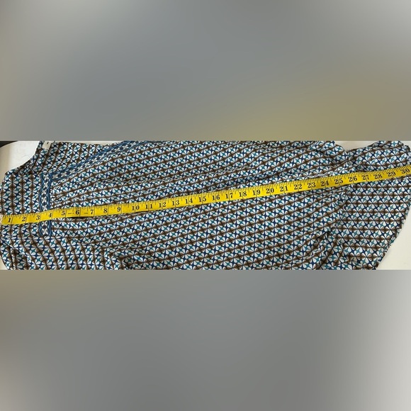 MAX STUDIO Boho Print Mock Wrap Chiffon Peasant Top Blouse Size 2X Hi-Low - Picture 4 of 10